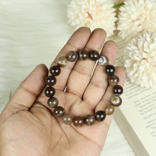 Image of Reiki Crystal Products Certified Natural Crystal Stone Round 10 mm Beads Bracelet for Men & Women | Reiki Charged Gemstone Jewellery Bracelet | Multiple Stone Variants Available