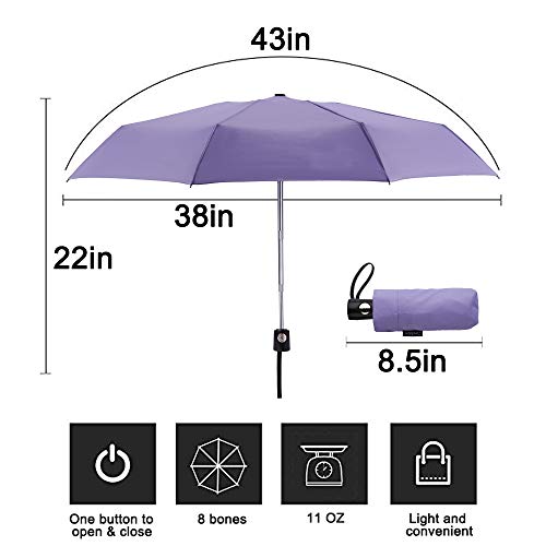 Goothdurs Automatic Mini Travel Windproof Umbrella Compact Auto Open/Close Small Lightweight Folding Rain Umbrellas For Women Men Kids #TOP1