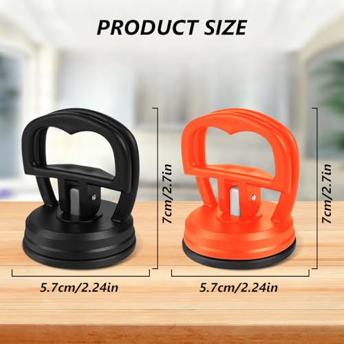 Flintronic Heavy Duty Suction Cup, 2pcs Mini Suction Cup, Car Dent Puller, Mini Suction Cups, Heavy Duty Dent Removal Kit, Vacuum Suction Cups for Screen, Fridge and Tile Sucker Lifters Car
