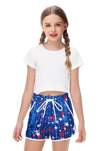 Image of Deerose Kids Hawaiian Swim Board Shorts Quick Dry Active Swim Trunk 5-14 Years