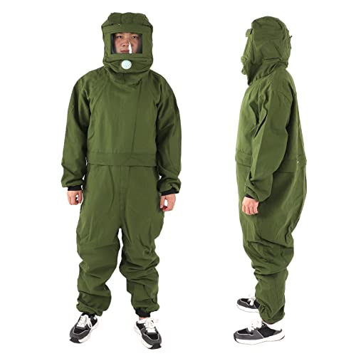 Fishawk Sand Blasting Suit, Sandblasting Clothing Protective Suit, Professional Sandblasting Suit and Helmet for Welder, Woodworking, DIY Painting Cast Iron Shipbuilding