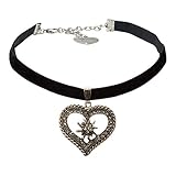 Wunderschöner Kropf Dirndlschmuck mit Samt-Band, Halskette von Hand gefertigt, Choker Dirndlkette hat angenehmes Tragegefühl