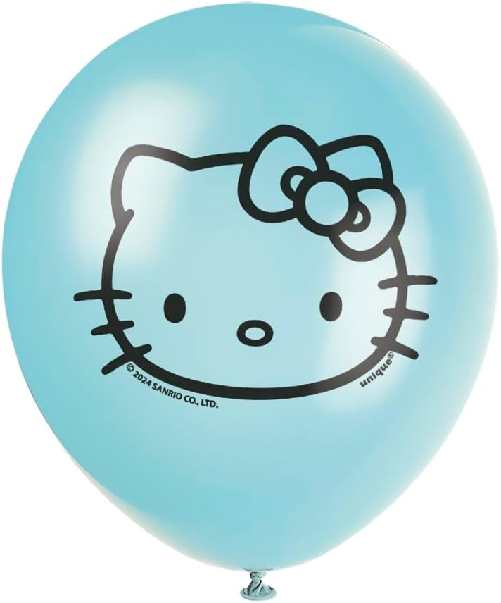 Hello Kitty Latex Balloons - 12", 8 Count, Vibrant Birthday Party Decorations
