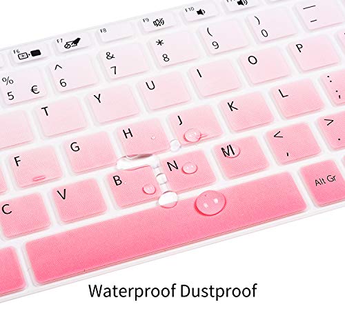 Casebuy Keyboard Cover For Acer Aspire 5 A515-56 A515-46 A515-45 A515-43 A515-54 A515-54G A515-55 A515-55T A515-55G Series, Acer Aspire 3 A315-54/55/56/57/58 Keyboard Skin, Ombre Pink #TOP4