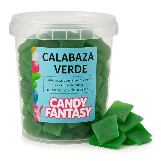 Fruta Escarchada Roscón Calabaza Verde 500g - Fruta Confitada en Formato Cubo de 500g