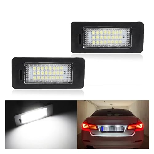 Luces matrícula LED Canbus E39 E90 E70 con 2 unidades de luz blanca para placa trasera 2