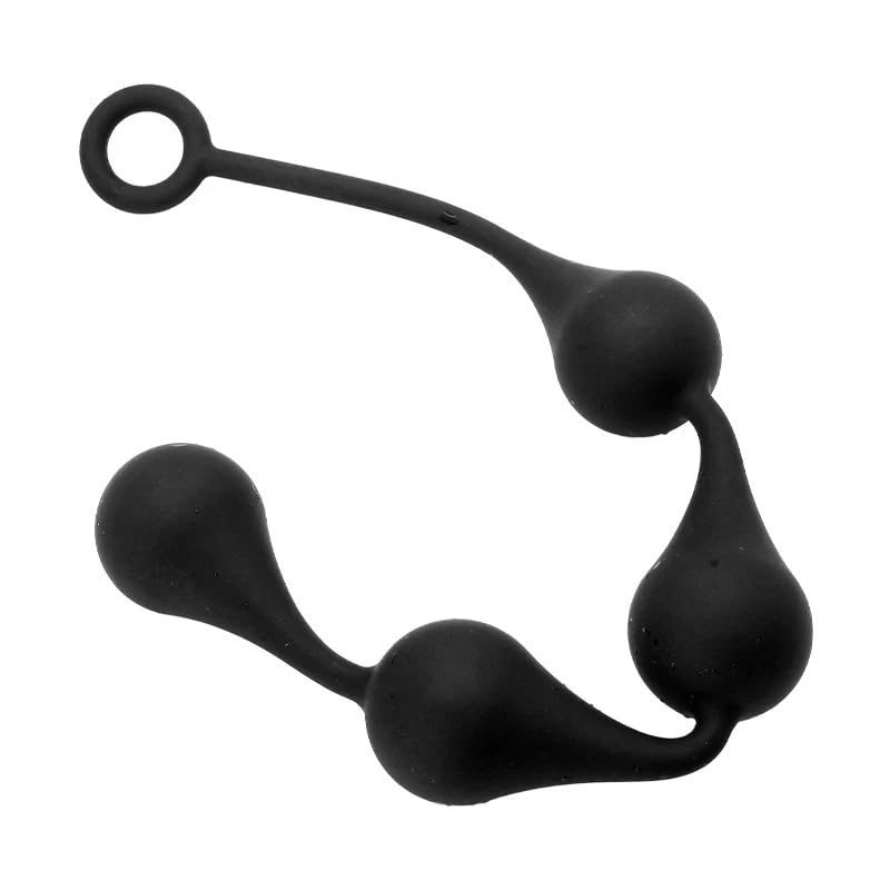 Plug anale en silicone en forme de goutte d'eau avec de grosses perles anales