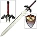 Dark Elf Shadow Video Game Master Sword with Plaque