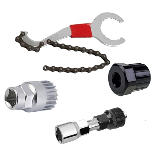 BCOATH Crank Puller Tool Set for Bike Maintenance Durable Freewheel and Bracket Remover Essential for Mountain Biking and Chain Repair