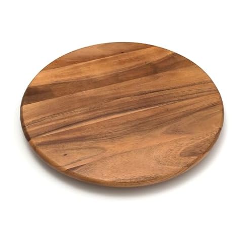 Lipper International Acacia Wood Lazy Susan Turntable Cover