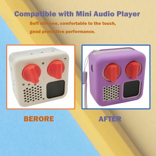 Anti-Slip Silicone Cover for YOTO Mini Audio Player, Protective Sleeve Case for Mini Player; Accessory for Kids Music Players (Case Only) (Purple) 2 41J45fcYIIL. AC