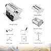 MZTOGR Machine à pâtes et raviolis, lot de 6 pièces en acier de 150 mm avec 9 réglages d'épaisseur réglables, avec accessoire pour raviolis, égouttoir à pâtes #1