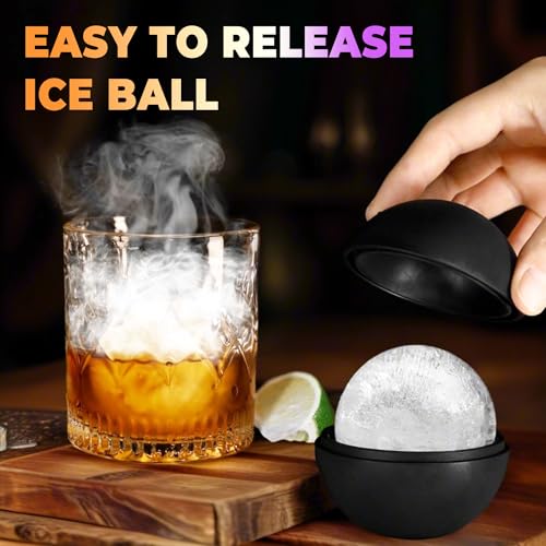 Yilador Electric Whiskey Smoker Kit, Luxurious Wooden Box, Whiskey Gifts for Men, with Torch, 4 Wood Chips, Ice Molds, Recipe, Stones, Old Fashioned Bourbon Cocktails Smoker, (Without Butane)