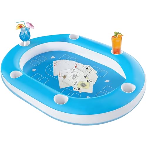 Table de jeu de cartes ovale en PVC étanche pour vos soirées piscine