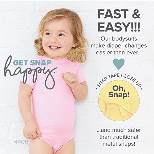 RABBIT SKINS Baby Bodysuit Girl & Boy | Newborn 0-3 Months to 24 Months 5-Pack Bulk Set, Snap Easy Closure3