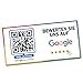 Social Media Aufkleber mit QR Code Link für Firmen Unternehmen Marken Sticker personalisiert für Auto Bus Schaufenster Theke Marketing Werbung (04 Google, Eckig)