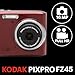 Kodak Friendly Zoom FZ45 Compact Camera – 16MP Sensor, 4x Optical Zoom, 2.7" LCD Screen, HD 720p Video, Red Color