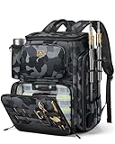 MATEIN Pro Fishing Backpack with 4 Tackle Boxes & Rod Holders, Water Resistant Tackle Backpack 3600 with Knife and Gripper Side Storage & Cooler Compartment, Fishing Gifts for Men, Camo