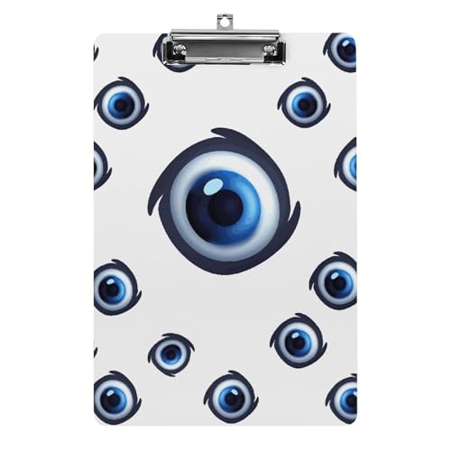 Porte-bloc acrylique A4 porte-document portable avec pince en acier inoxydable