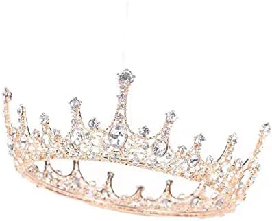 COLLBATH Couronne Baroque Cristal Noir - Diadème Élégant Mariage Et Fête