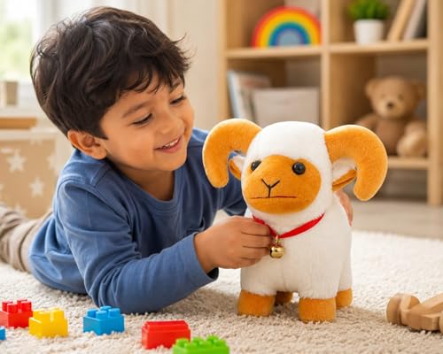 Image of Premium Sheep Soft Toy 24CM for Kids & Babies | Ultra Soft Plush Stuffed Animal Doll | Cute Huggable Lamb Toy for Boys & Girls | Birthday Gift & Home Decor