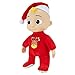 CoComelon Musical Deck The Halls JJ - Includes JJ Roto Doll with Santa Hat - Festive Doll with Activated Sounds - Toys for Preschoolers
