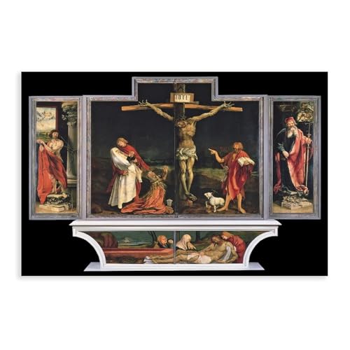Retable d'Isenheim toile Matthias Grünewald : cadeau esthétique sans cadre 30 x 45 cm