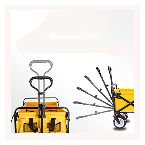 Einkaufswagen Faltbarer Gartenwagen, Tragbarer 4-Rad-Allzweckwagen, Outdoor-Einkaufswagen, Gartenbuggy, Vielseitiger Transportwagen für Rasen, Strand und Camping – Bild 4