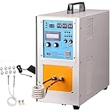 ZenSeFarin Calentador De Inducción De Alta Frecuencia De 15 Kw,Digital Refrigerado por Agua,para Fundición De Metales,Forja,Soldadura Fuerte Y Recocido (200-600 A,30-100 Khz)