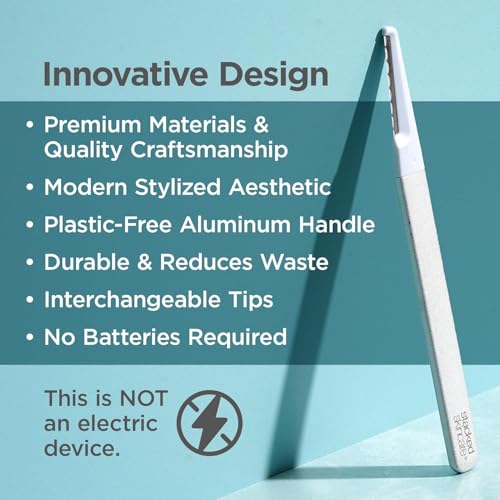 StackedSkincare Dermaplane Razor for Women Face - Professional Facial Razor, Non-electric Face Shaver for Women - Eyebrow Razor & Dermaplaning Tool for Face Exfoliation - Includes Handle & Blade - Thumbnail 2
