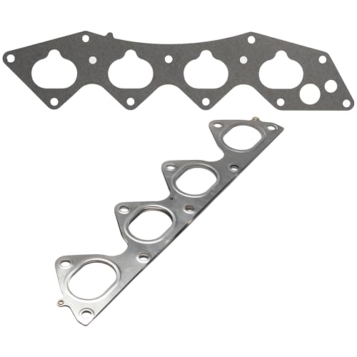 Image of Intake Exhaust Manifold Gasket Set MS94602 MS92506 Compatible with Acura Integra 1.8L L4 1990-2001 Honda CR-V 2.0L L4 1997-2001