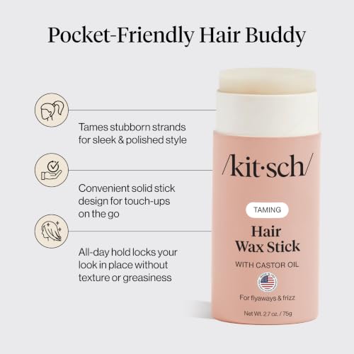 Kitsch Hair Wax Stick for Women & Men with Castor Oil – 2.7 oz - image 5