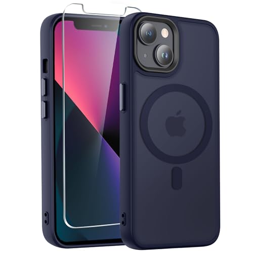 Coque iPhone 14 magnétique violette idéale pour charger en voiture et voyager