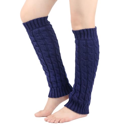 lisenraIn Women Winter Warm Leg Warmers Thick Fleece Lined Leg Warmers Cable Knit Boot Socks for Skating Daily Wear2