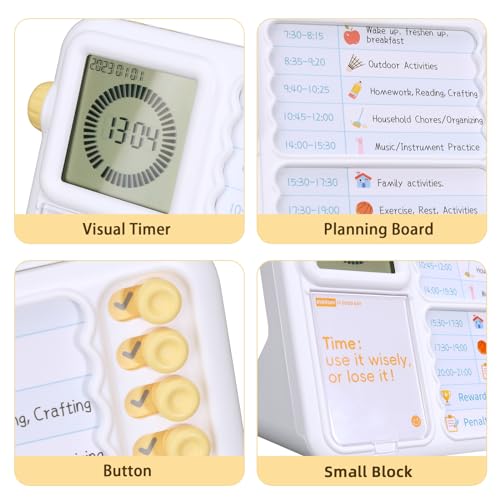 Visual Timer for Kids w/Customizable to-do List Planner Board, ADHD Autism Tools - Image 2