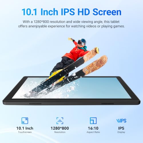 Image of Jeazans Tablet, 10.1 inch Android 16 Tablet, 20GB RAM 64GB ROM 1TB Expand, 6000mAh Battery, Dual 5MP+8MP Camera, 1280x800 IPS HD Touchscreen, Widevine L1, Wi-Fi 6 BT 5.4 GMS Certified, Face Unlock