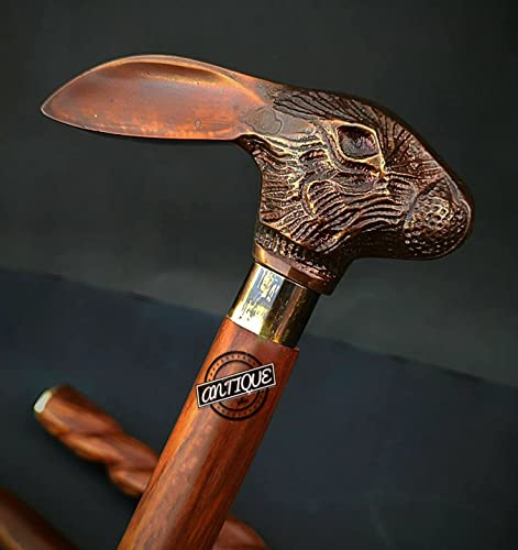 Brass Handle Victorian Telescope Foldable Wooden Walking Stick Cane Ideal