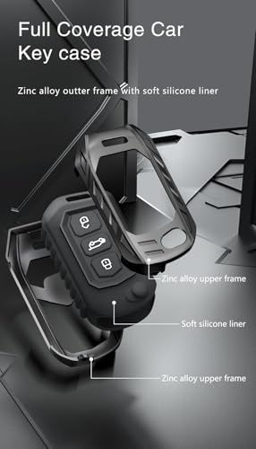 Image of Metal Series keycover for Mahindra Thar | Xuv700 | 3X0 | xuv300 | Scorpio - 3 button flipkey