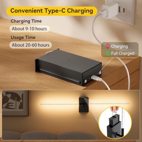 Image of Battery Operated Wall Sconces Set of 2, Remote, 10000mAh, Black, Bubble