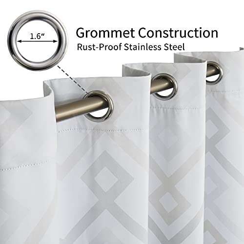 Image of Easy-Going Printed Blackout Curtains 2 Panels, 52 x 84 in, Gray