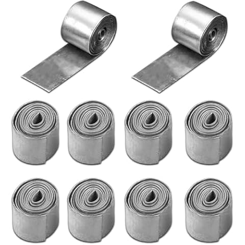 Lead Sheet,10 Rolls Fishing Soft Lead Sheet Strip Sinkers Weights Tackle Accessories Supplies New,Balance The Fishing Accessories Group 100% Lead Material (1mm) Cover
