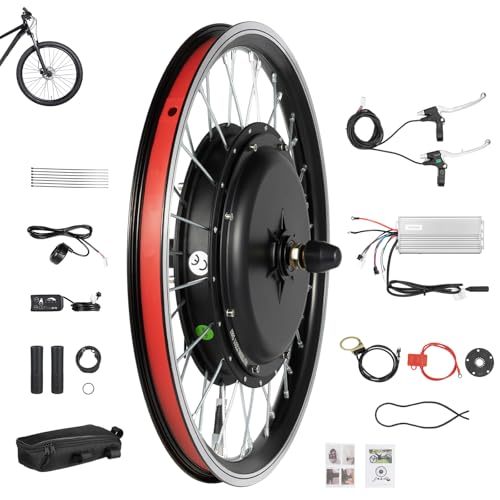 Vorderrad E Bike, Elektro Fahrrad Umbausatz mit Led-Anzeige, Aufbewahrungstasche für Den Regler und 2 Lenker, für Das Vorderrad Von ZweiräDern Vorderrad E Bike, Elektro Fahrrad Umbausatz mit Led-Anzeige, Aufbewahrungstasche für Den Regler und 2 Lenker, für Das Vorderrad Von ZweiräDern