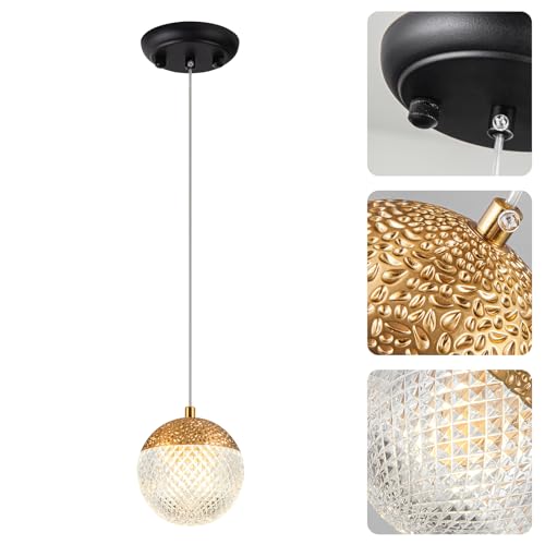 Suspension Luminaire Moderne Chambre,G9 LED Suspension Acrylique Moderne boule Lustre design Créatif Plafonnier hauteur réglable décoration intérieure Lampe Suspendue pour Chambre Salon Restaurant