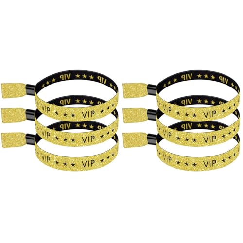 Bracelets en tissu VIP or : lot de 100 pass pour soirées et événements