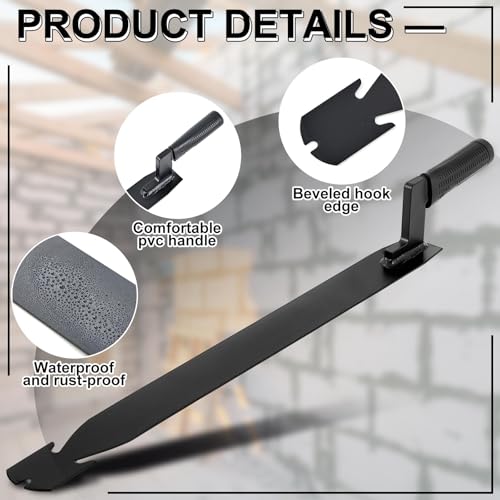 Image of Shingle Slaters Ripper, Steel Roof Ripper Shingle Remover Slate Puller Rip Slate Slating Nail Remover for Slaters Roofers Roofing(Black,23 Inch)