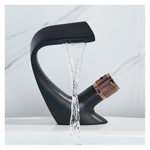 Grifo de lavabo cascada monomando con mezcla precisa de agua fría y caliente