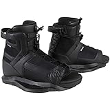 RONIX Men's Divide Wakeboard Boots | Durable Soft Cushioned Wakeboard Bindings with Easy-Entry Lacing System, Open Toe, Universal Fit & Lightweight MainFrame Chassis, Black, 7.5-11.5