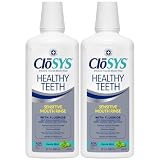 CloSYS Silver Healthy Teeth Anti-Cavity Oral Rinse, 32 Fl Oz (Pack of 2), Fluoride...