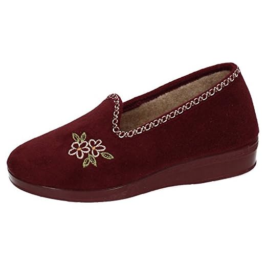 CHAPINES 2010 BABUCHA CERRADA MUJER ZAPATILLAS CASA BURDEOS 40
