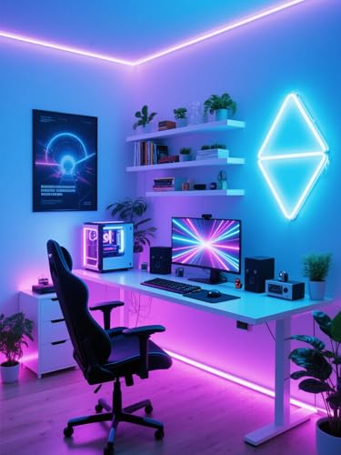 Image of StoneBanks LED Strip Lights, 48 LEDs 11.8FT RGB 5050 Color Changing Small LED Light Strip with Remote & APP, Multi-colorfor Strip Lights for TV Backlight Bed Cabinet Shelf Display